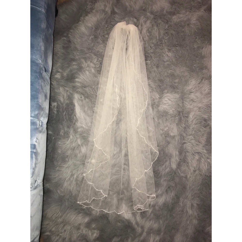 Champagne gold ivory bridal wedding veil with comb